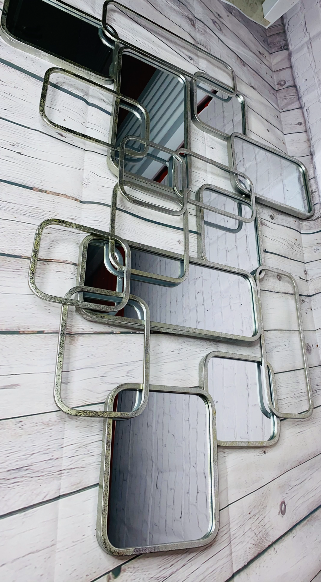 Silver Abstract Mirrors